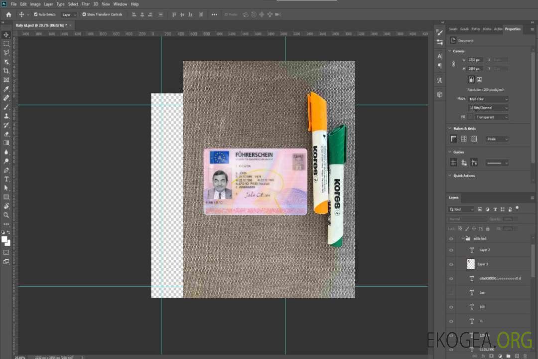 Permis de conduire autrichien 2013 - présent photolook DEVANT template